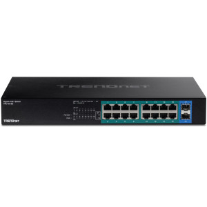 TRENDnet TPE-TG182 18-Port PoE+ Unmanaged Gigabit Switch, 30W/Port, Rack mountable